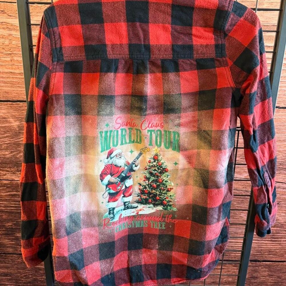 upcycled Madewell christmas flannel sz XS